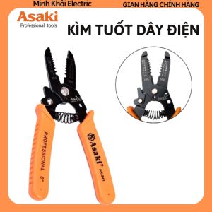 kìm tuốt dây điện AK-9101 AK-9100 Dây Cáp Tự Động Đa Năng Cao Cấp Asaki kìm cắt dâykéo tuốt dây asaki