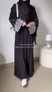 Madeena Luxury Abaya Ceruty Bordir Premium – Abaya Mewah Resleting Depan / Fashion Wanita Terbaru / Busana Wanita Elegan / Gamis Remaja Simple Elegan
