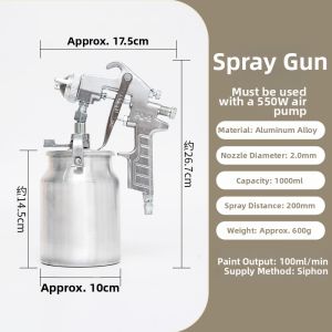 Ceramic Glazing Spraying Gun Aluminum Alloy Must Connect Air Pump