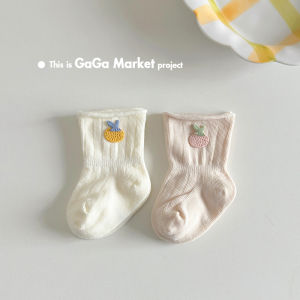 ถุงเท้าเด็กแรกเกิดผ้าฝ้ายแท้บาง ไม่รัดข้อ ถุงเท้าครึ่งแข้งสีขาว ถุงเท้าเด็ก ถุงเท้าเด็กชายและเด็กหญิง ฤดูใบไม้ผลิ ฤดูใบไม้ร่วง ฤดูหนาว