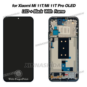 6.67"New OLED For Xiaomi Mi 11T LCD Display Touch Screen Digitizer Assembly For Xiaomi Mi 11T Pro 2107113SG LCD With Frame