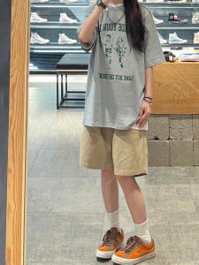 กางเกงขาสั้นทรงหลวมสไตล์อเมริกันสำหรับผู้หญิง กางเกงขายาวทรงตรง ทรงหลวม ทรงลำลอง ทรงเข้ารูป กางเกงขายาวทรงเข้ารูปสำหรับฤดูร้อน