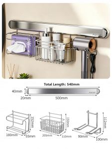 ASCOR | Hole-free Hair Dryer Holder