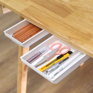 Hộc Dán Ngăn Bàn Ngăn Kéo Bàn Mini Để Văn Phòng Phẩm Lưu Trữ Đồ Tiện Ích