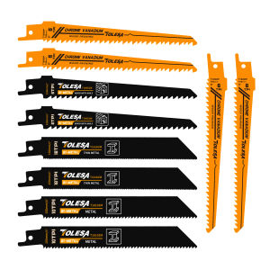 TOLESA Reciprocating Saw Blades for Wood Pruning PVC Cutting for Metal Cutting Sawzall Blades for Window Door Demolition 10PCS