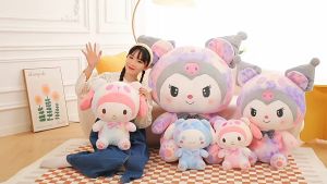 9inch Kuromi Stuffed Toy Dazzling Color Tie Dye Cinamoroll Plush Mymelody Pochacco Plushie