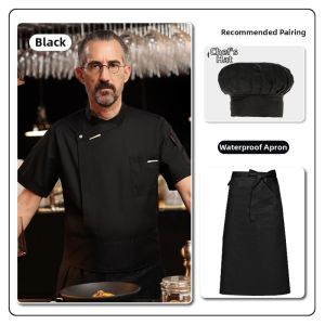 Custom Short Sleeve Chefs Clothing for Catering Hotels Western Restaurants Head Chef