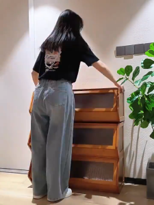 ตู้ไม้เก็บของ ตู้หนังสือ ตู้เก็บของ ตู้กับข้าวห้องครัว กันฝุ่นกันความชื้น