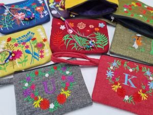 Ví vải thêu kiểu nhỏ size 13*10 MẪU MỚI hàng đẹp 125 (ảnh thật)