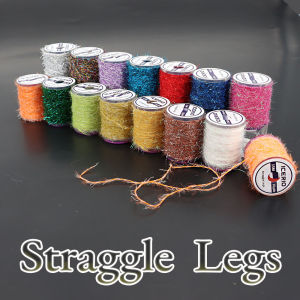 1/14Spools Create Better Legs! Straggle Legs Fly Tying Material for Realistic Insect/Nymph Imitation Ultra Fine Core 14 Colors