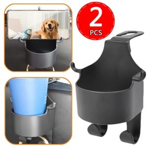 2PCS Seat Headrest Hook Car Cup Holder Multifunctional Hanging Mount Car Phone Holder Bag Storage Hanger Drink Stand