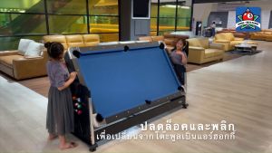 โต๊ะพูลรูปลักษณ์ 4-in-1 ขนาด 7ฟุตสามารถ เล่นได้ 4 แบบ ในโต๊ะเดียว สามารถสร้างบรรยายภาษีได้ ประกัน 1 ปี
