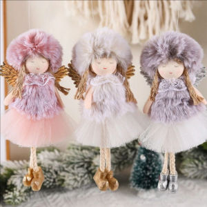1/3pcs Plush Búp Bê Cô gái thiên thần Cây giáng sinh vật trang trí treo trang trí mừng giáng sinh cho nhà quà tặng giáng sinh cho trẻ em ủng hộ