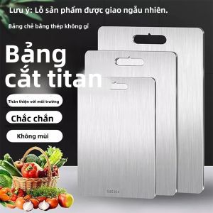 1 Máy Tính Đôi Titan Dày Thớt Thân Thiện Với Môi Trường Thớt Inox Cho Nấu Ăn Nhà Bếp Thịt Quả Rau Bánh Mì Cắm Trại Đi Bộ Đường Dài