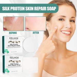 EELHOE SILK PROTEIN SKIN REPAIR SOAPSabun pembersih wajah merawat kulit bermasalah melicin menghalus kulit