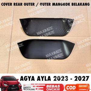 Cover Rear Outer Agya Ayla 2023 2024 2025 2026 2027 Mangkok Belakang Hitam Carbon