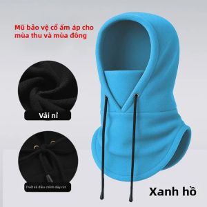Khăn Trùm Đầu Giữ Nhiệt Đa Năng Chống Gió Khẩu Trang Thể Thao Khăn Quàng Cổ Cho Hoạt Động Ngoài Trời Có Dây Rút