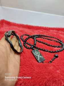 Tasbih model kalung bonus gelang akar bahar