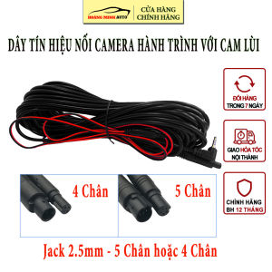 Dây tín hiệu cho camera lùi kết nối với Camera hành trình dài 5.5m - 10m - 15m jack 2.5mm