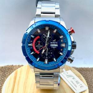 COD✅ NEW JAM TANGAN PRIA SPORT PREMIUM MIRETE ORIGINAL RANTAI STAINLESS TAMPILAN ANALOG TAHAN AIR TANGGAL HARI AKTIF FITUR JARUM BERCAHAYA MEWAH DAN ELEGAN