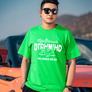 plus Size Casual Sport Short Sleeve round Neck Cartoon Fat Man T-Shirt Cool Feeling Large Size plus Size Slimming Cool Summer