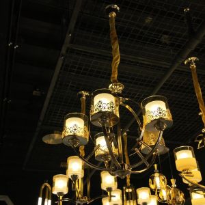Luxury chandelier atmosphere villa living room lights modern restaurant fixture lighting for Bedroom Living Room