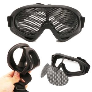 Outdoors Hunting Airsoft Goggles Tactical Paintball Shock Resistance Eyes Protecting Outdoor Sports Metal Mesh Glasses Goggle