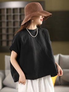 Stylish Comfortable Loose Thin Summer Shirt Black