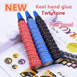 R.joy Grip Lem Tangan Keel Baru Warna Ganda Lem Tangan Anti Slip Raket Badminton Lem Tangan Keel Ganda-Warna Memancing Berongga