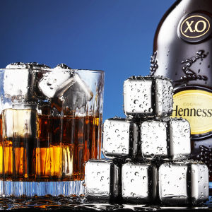 Reusable Metal Ice Cubes 304 Stainless Steel Whiskey Stones Rapid Cooling Chills Drinks Fast Bar Accessories For Men Gift Idea