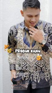 ABUSTORE-TERBARU-KEMEJA BATIK PEKALONGAN PRIA MURAH MEWAH LENGAN PANJANG MOTIF SEKARJAGAT TRENDY