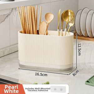 Wall-mounted Utensil Holder Multifunctional Drainage