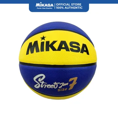 Mikasa BB702B-YBLBK Basketball Size 7 with Quality Rubber (Yellow/Blue)