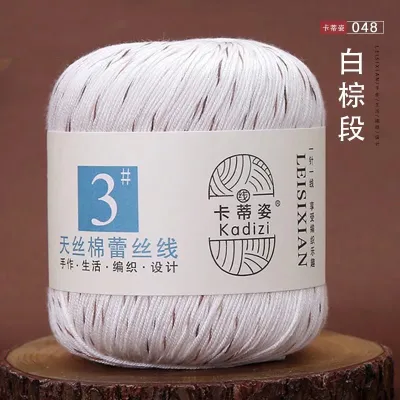 Hand Knitting Mercerized Cotton Lace Yarn Tencel Crochet Threads Embroidery Arts Crafts Sweater Scarf Line Crocheting Amigurumi