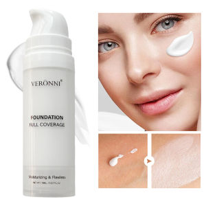 Kem Nền Dạng Lỏng Lì Che Phủ Hoàn Toàn Màu Trắng 15ml Kem Che Khuyết Điểm Dưỡng Ẩm Lâu Trôi Không Thấm Nước Cho Mọi Ngày & Những Dịp Đặc Biệt Mọi Loại Da