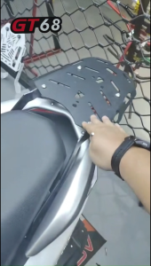 Yamaha Nmax V2 Top Box Bracket Metal Warrior Steel Flat Bracket Made in Thailand(Handrails Retained)