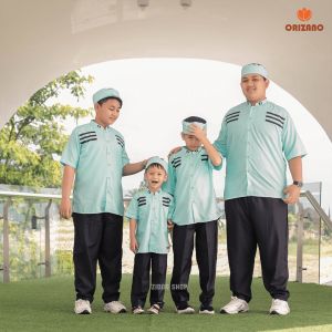 Baju Muslim Kemeja Koko anak laki laki lengan pendek bahan toyobo usia 4-17 tahun
