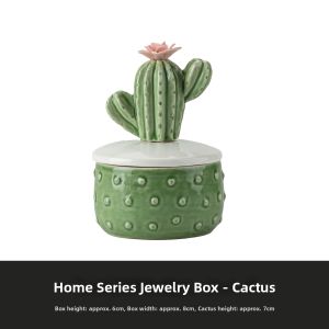 FENGBAI | Creative Ceramic Cactus Jewelry Box