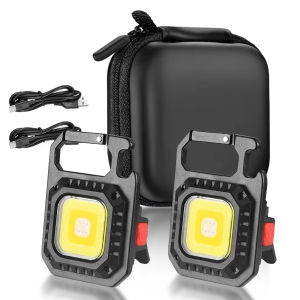 Portable Mini LED Flashlight USB C Rechargeable Keychain Light Multifunctional Work Light Outdoor Camping Lantern Fishing Torch