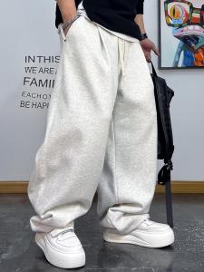 American Casual Loose Pleated Decorative Gradient Color Knife Waist Pants Men Spring Youth Versatile Wide Leg Straight Men Pants