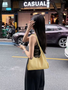 Yellow Underarm Tote Bag Womens 2025 New High-End Large Capacity Commuter Handbag Luxury Sensation Double Shoulder Strap