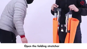 【Fast Delivery】 Emergency Folding Stretcher Bed Heavy Duty Foldable Portable Stretcher Lightweight Sturdy Stretcher Suitable for various occasions emergency rescue use by the injured Aid patients portable and foldable