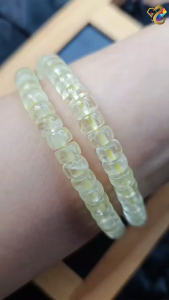 Graduation Grade Natural Lemon Citrine Abacus Rondelle Bracelet
