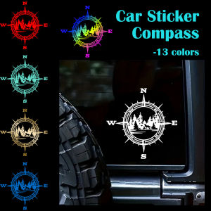 สติกเกอร์เข็มทิศติดหน้าต่างรถ13สี/กระจกรถจักรยานยนต์รอยขีดข่วนสติกเกอร์ปิดสติ๊กเกอร์กันน้ำแบบลอกแปะสติกเกอร์ตกแต่ง