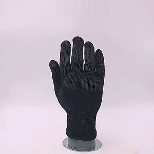 Sarung Tangan Aman Level 5 Anti-Pisau Dapur dari Stainless Steel Wire - Hitam