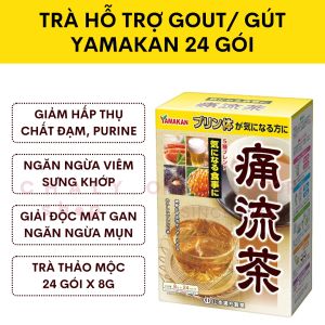 Trà thảo mộc giảm gout Yamamoto Kampo 24 gói x 8g Nhật Bản