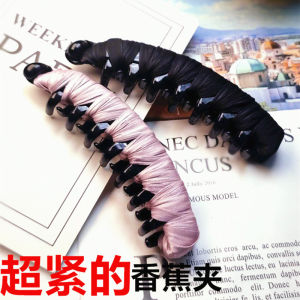 คลิปกล้วยขนาดกลางพร้อมเครื่องประดับผมผ้ากันลื่นฟันจากญี่ปุ่นและเกาหลีใต้เครื่องประดับผมเรียบง่าย