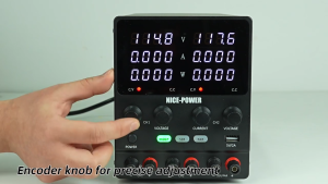 KUAIQU Encoder Dual-Channel Adjustable DC Power Supply 30V 60V 5A Digital Display Dual Output Voltage and Current Meter
