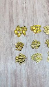 迷你合金元宝花生瓜子福袋算盘沙金元宝 手工DIY饰品配件 材料 金色小元宝福气财运金运好运中国风饰品 Mini Gold Ingot Crafts