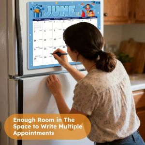 Magnetic Calendar 18 Monthly Calendar， From Jan 2026 to Jun 2027 Calendars Creative Beauty DIY Multifunctional Wall Calendar